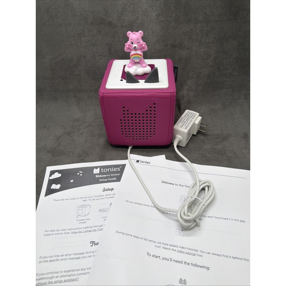Toniebox 1 Purple Audio Player & Care Bear Cheer Bear Story Figure